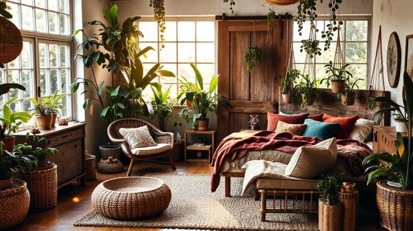 Top astuces pour un intérieur bohème chaleureux et naturel